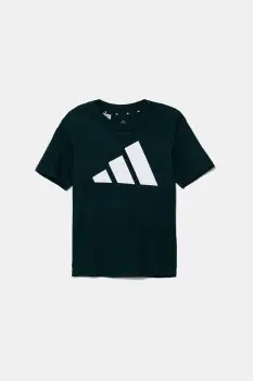 adidas tricou de bumbac pentru copii culoarea verde, cu imprimeu, JV9871 imagine