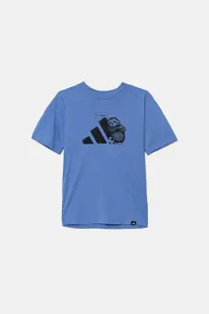 adidas tricou de bumbac pentru copii culoarea violet, cu imprimeu, JV5252 imagine