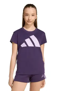 adidas tricou de bumbac pentru copii culoarea violet, JW2385 imagine