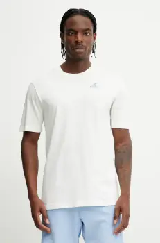 adidas tricou din bumbac 0 culoarea bej, cu imprimeu, JI6756 imagine