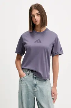 adidas tricou din bumbac adidas x Z.N.E culoarea violet, JW7755 imagine