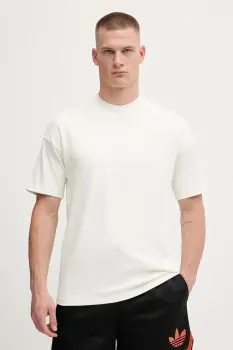 adidas tricou din bumbac All SZN culoarea bej, cu imprimeu, JL6552 imagine