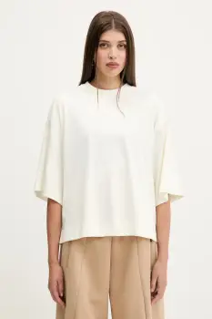 adidas tricou din bumbac ALL SZN culoarea bej, JV9888 imagine