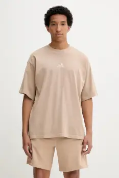 adidas tricou din bumbac All SZN culoarea bej, uni, JN0609 imagine