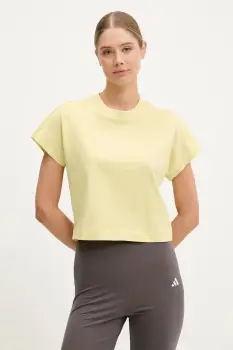 adidas tricou din bumbac ALL SZN culoarea galben, JJ1239 imagine