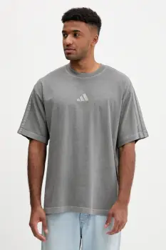 adidas tricou din bumbac All SZN culoarea gri, uni, JN0611 imagine