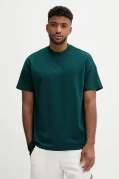adidas tricou din bumbac All SZN culoarea verde, uni, JX5079 imagine