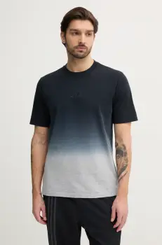 adidas tricou din bumbac ALL SZN Dip Dye barbati, culoarea gri, modelator, JJ3694 imagine