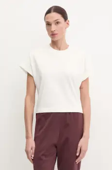 adidas tricou din bumbac ALL SZN femei, culoarea bej, JJ1243 imagine