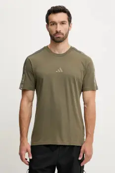 adidas tricou din bumbac AOP Colourblock T-Shirt culoarea verde, cu imprimeu, JM9201 imagine