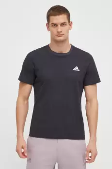 adidas tricou din bumbac barbati, culoarea gri, cu imprimeu imagine