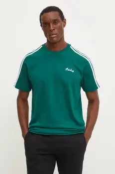 adidas tricou din bumbac barbati, culoarea verde, cu imprimeu, IZ1171 imagine