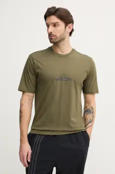 adidas tricou din bumbac Camo barbati, culoarea verde, cu imprimeu, JN1405 imagine