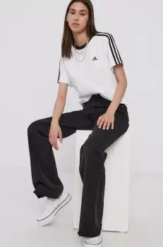 Adidas Tricou din bumbac culoarea alb imagine