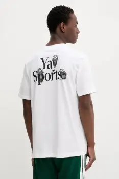 adidas tricou din bumbac culoarea alb, cu imprimeu, JY1828 imagine