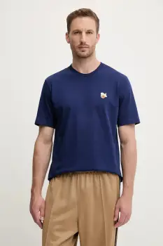 adidas tricou din bumbac culoarea bleumarin, cu imprimeu, JZ7446 imagine