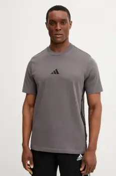 adidas tricou din bumbac Essentials barbati, cu imprimeu, JE6390 imagine