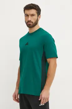 adidas tricou din bumbac Essentials barbati, culoarea verde, modelator, JD1905 imagine