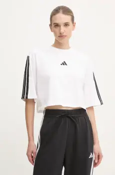 adidas tricou din bumbac Essentials femei, culoarea alb, JD4999 imagine