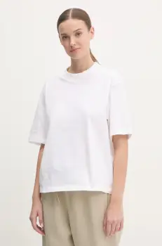 adidas tricou din bumbac Essentials femei, culoarea bej, JD9995 imagine