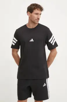 adidas tricou din bumbac Future Icons barbati, culoarea negru, cu imprimeu, JD4877 imagine