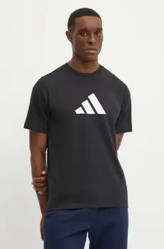 adidas tricou din bumbac Future Icons barbati, culoarea negru, cu imprimeu, JI8770 imagine