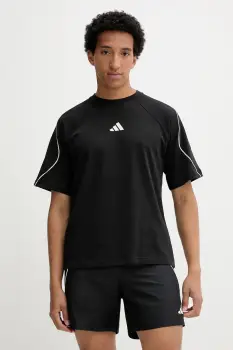 adidas tricou din bumbac Stadium culoarea negru, cu imprimeu, JN1824 imagine