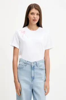 adidas tricou din bumbac W CO BOW T culoarea alb, JX1322 imagine