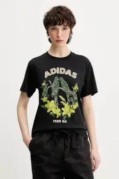 adidas tricou din bumbac x Farm Rio culoarea negru, JV8609 imagine