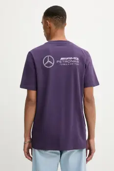 adidas tricou din bumbac x Mercedes culoarea violet, cu imprimeu, JX8814 imagine