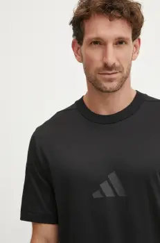 adidas tricou din bumbac ZNE barbati, culoarea negru, neted, JE3069 imagine