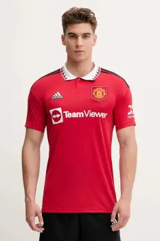 adidas tricou H13881 SS MANCHESTER barbati, culoarea rosu, cu imprimeu H13881-RED imagine