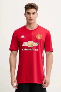 adidas tricou KOSZULKA MUFC H JSY AI6720 barbati, culoarea rosu, cu imprimeu AI6720-red imagine