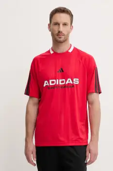 adidas tricou Tiro culoarea rosu, cu imprimeu, KB5569 imagine