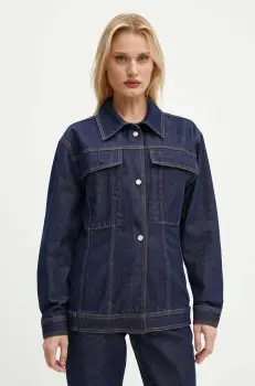 AERON geaca cu aspect de camasa culoarea albastru marin, de tranzitie, PFJK117451 imagine