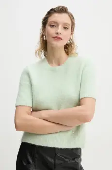 AERON pulover de lana femei, culoarea verde, calduros, TO552531 imagine