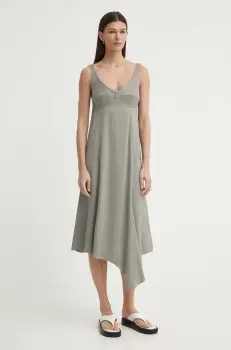 AERON rochie ARRAY culoarea gri, midi, evazati, AW24RSDR498475 imagine