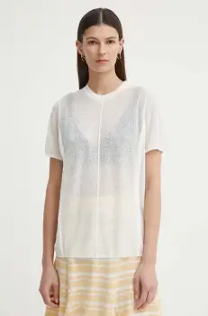 AERON tricou din amestec de in CAYMEN culoarea bej, AW24RSTO490489 imagine