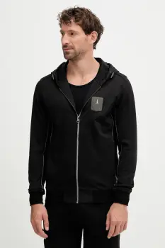 Aeronautica Militare bluza culoarea negru, cu gluga, cu imprimeu, FE2064UF00667 imagine