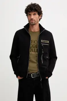 Aeronautica Militare bluza culoarea negru, cu imprimeu, FE2069UF00668 imagine