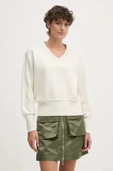 Aeronautica Militare bluza femei, culoarea bej, cu imprimeu, FE1969DF541 imagine