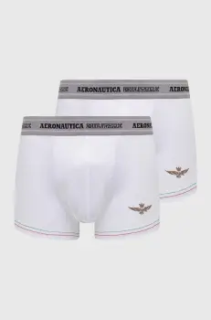 Aeronautica Militare boxeri 2-pack barbati, culoarea alb, AM1UBX003 imagine