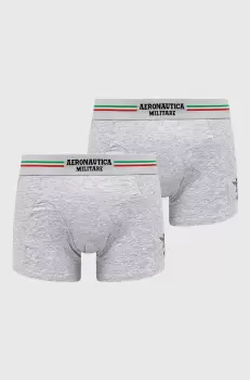 Aeronautica Militare Boxeri (2-pack) barbati, culoarea gri imagine