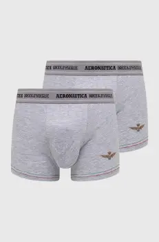 Aeronautica Militare boxeri 2-pack barbati, culoarea gri, AM1UBX003 imagine
