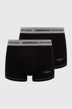 Aeronautica Militare boxeri 2-pack barbati, culoarea negru, AM1UBX004 imagine