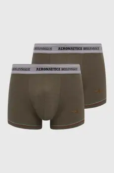 Aeronautica Militare boxeri 2-pack barbati, culoarea verde, AM1UBX003 imagine