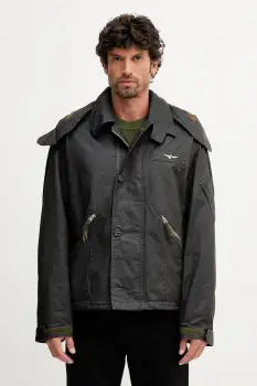 Aeronautica Militare geaca culoarea negru, de tranzitie, oversize, AB3019UCT04215 imagine