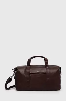 Aeronautica Militare geanta de piele culoarea maro imagine