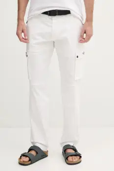 Aeronautica Militare pantaloni culoarea alb, drept, PA1665CT3534 imagine