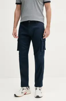 Aeronautica Militare pantaloni culoarea bleumarin, drept, PA1658CT3511 imagine